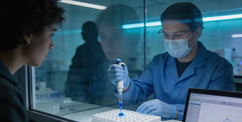 专业基因检测实验室工作场景