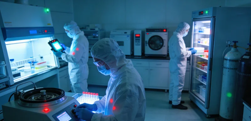 实验室中摆放的血培养皿，象征传