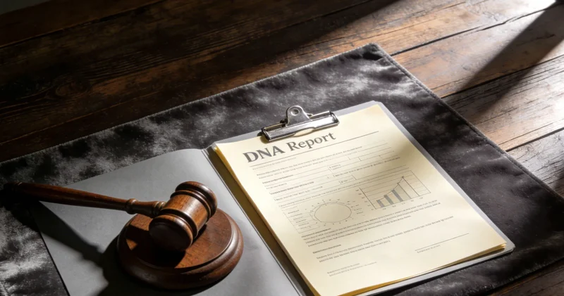 医生在办公室内与家属沟通基因检