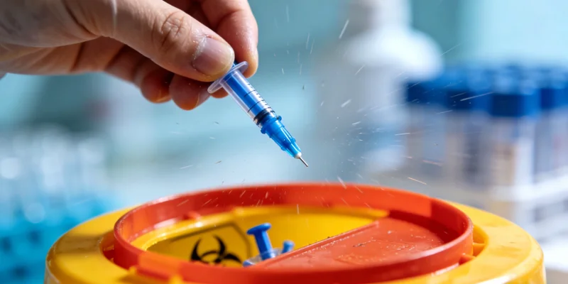 科研人员在生物安全柜内进行样本