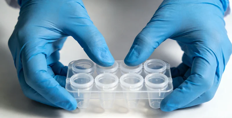 实验室技术人员在生物安全柜内进