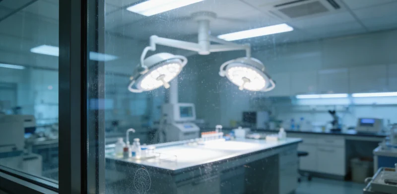 现代化基因检测实验室内部，技术