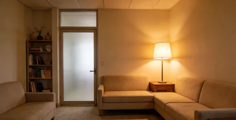 中年男性在医院与医生沟通看CT