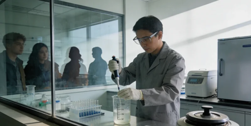 遗传咨询师正在为患者解读基因检测报告