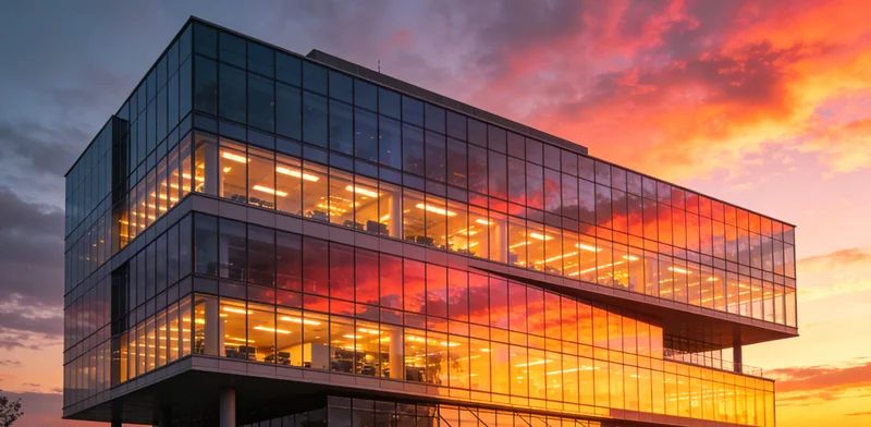 一位西装革履的男性在办公室面露疲惫，桌上放着体温计和文件