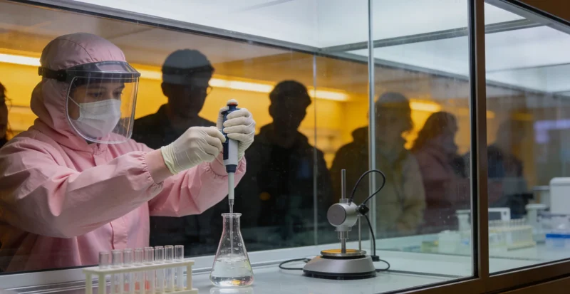 基因检测实验室内部工作场景