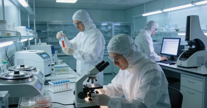 检测人员正在进行精密的PCR实