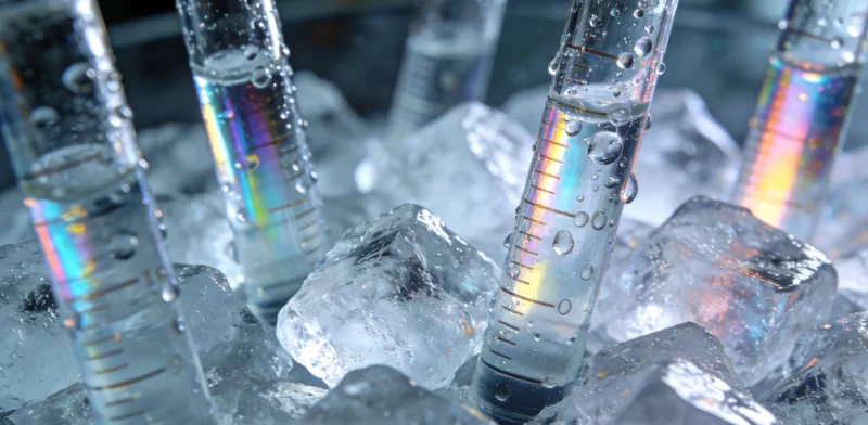 专业人员手持生物样本安全运输箱