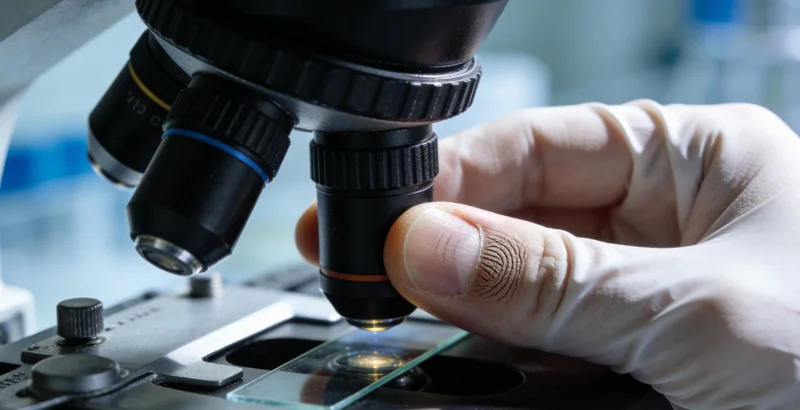 医生与患者沟通检测报告的示意场