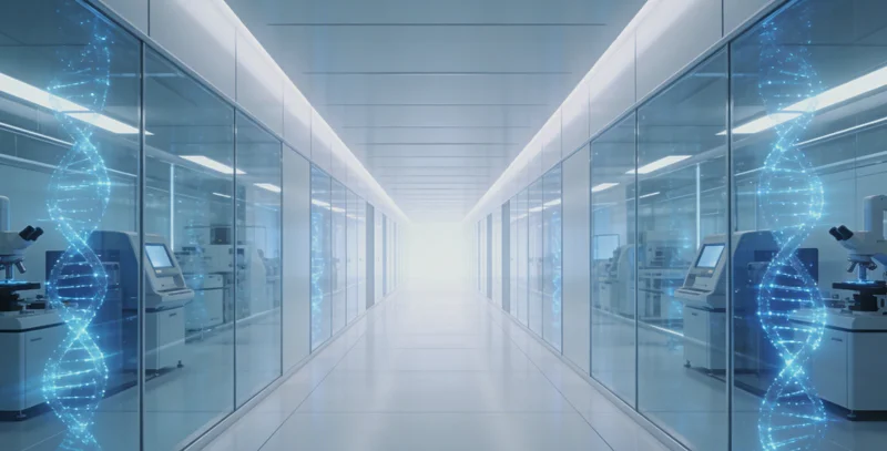 实验室技术人员在进行样本处理与