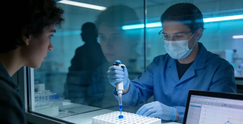 家长在诊室与医生咨询儿童基因检测相关问题