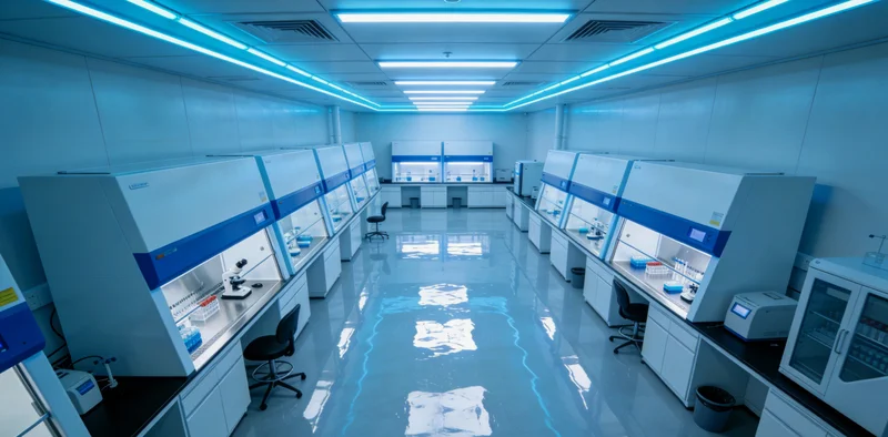 先进的基因测序仪器在实验室内运