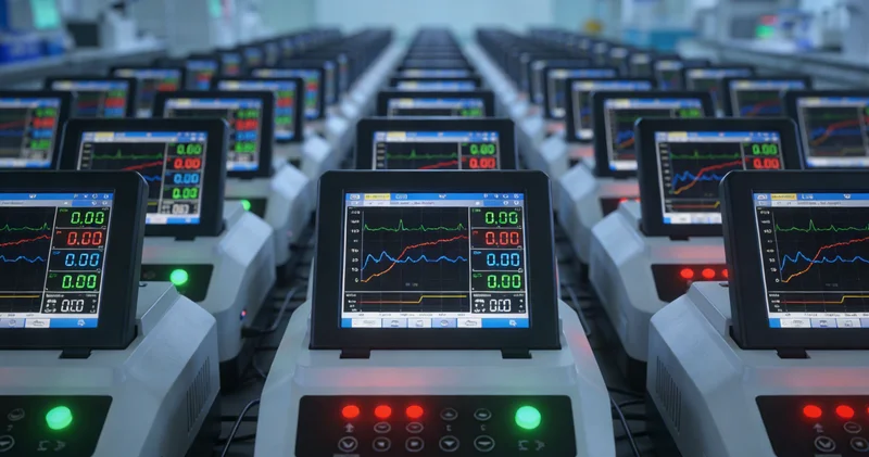 高科技感的基因测序数据可视化图