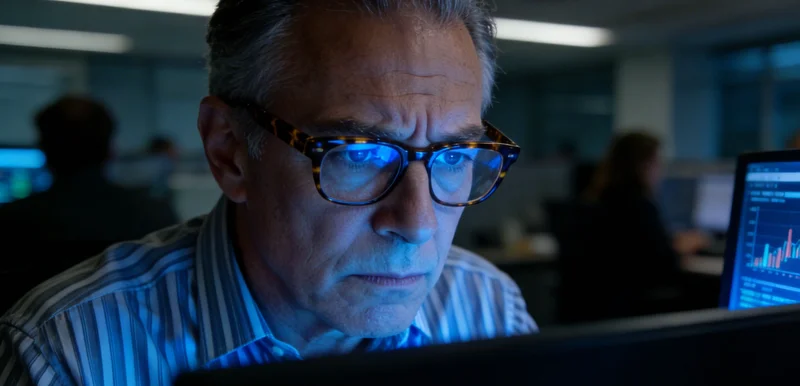 医生在办公室内向患者家属详细解