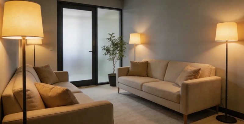 一个幸福的家庭在户外阳光下微笑