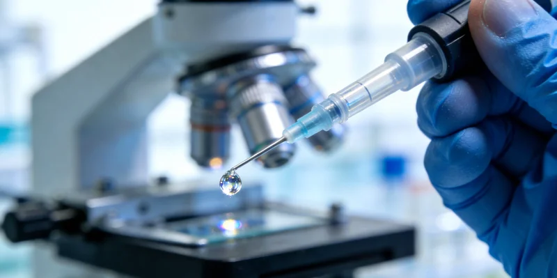 医生在诊室向患者详细解读基因检