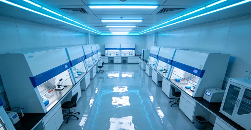 专业实验室人员进行基因检测操作