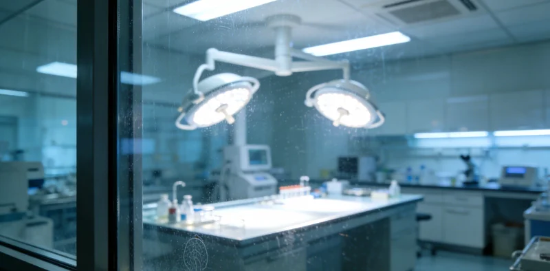 实验室技术人员正在操作精密仪器