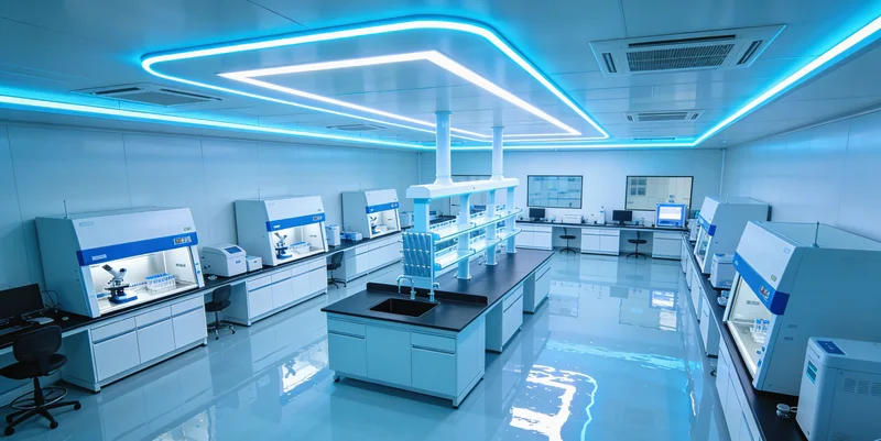 技术人员操作基因检测设备