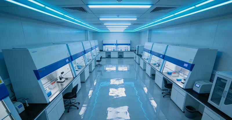 高科技基因测序仪器正在工作中，