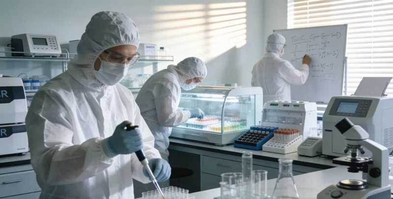 基因测序实验室内部,高科技测序