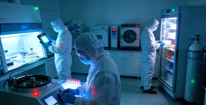 专业人员正在分析基因检测报告数据