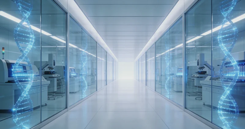 医生正在分析基因检测报告