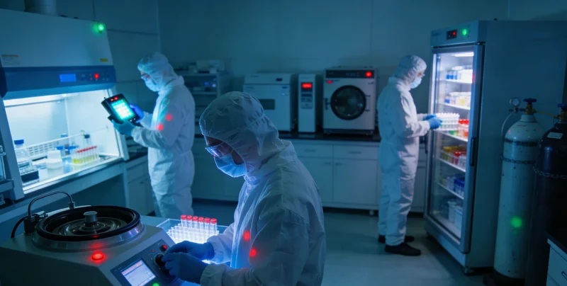 实验室技术人员正在操作精密的基