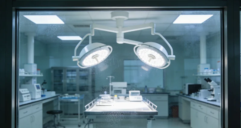 高通量测序仪在实验室中工作的场