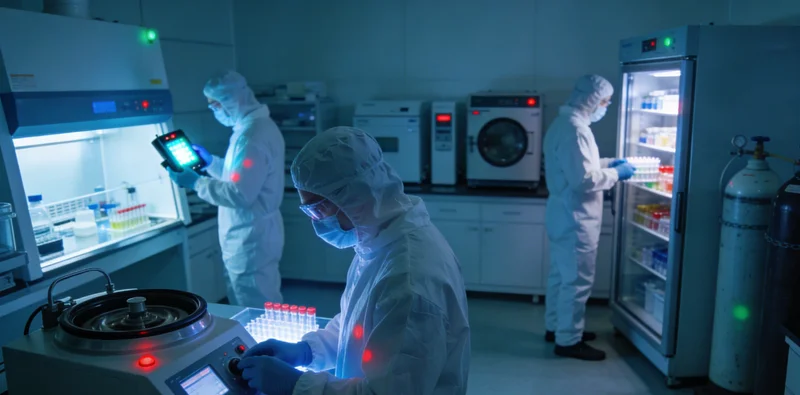 电脑屏幕上显示着复杂的基因数据