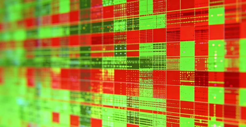 先进的基因测序仪器在工作,代表