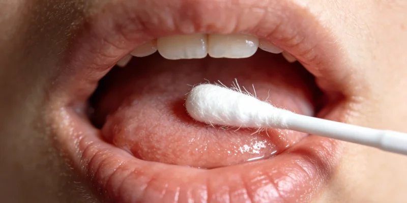 专业医护人员正在为女性进行宫颈