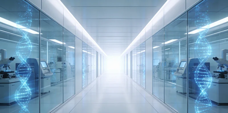 一份清晰的基因检测报告，医生正