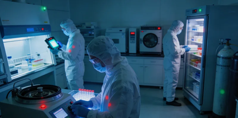 病原体基因检测实验室工作场景