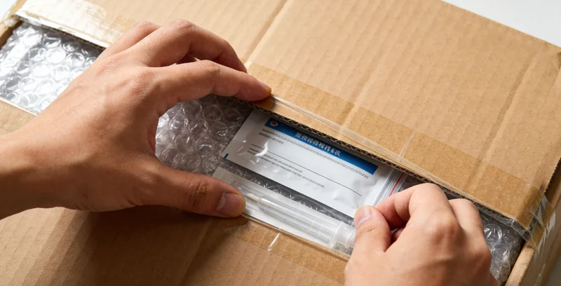 专业医护人员正在轻柔地进行鼻咽