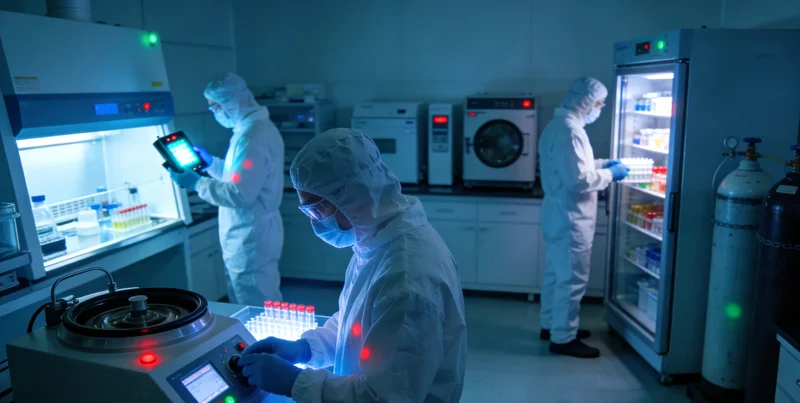 现代化实验室中，技术人员操作精