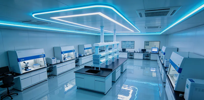 技术人员操作基因检测设备