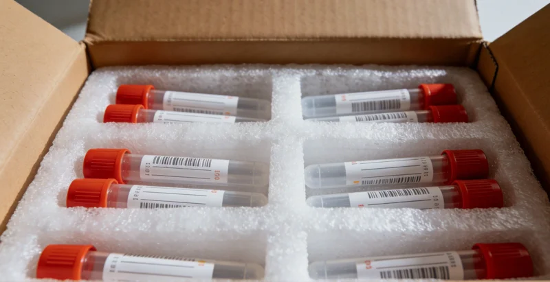 医生正在与患者家属沟通，指着C