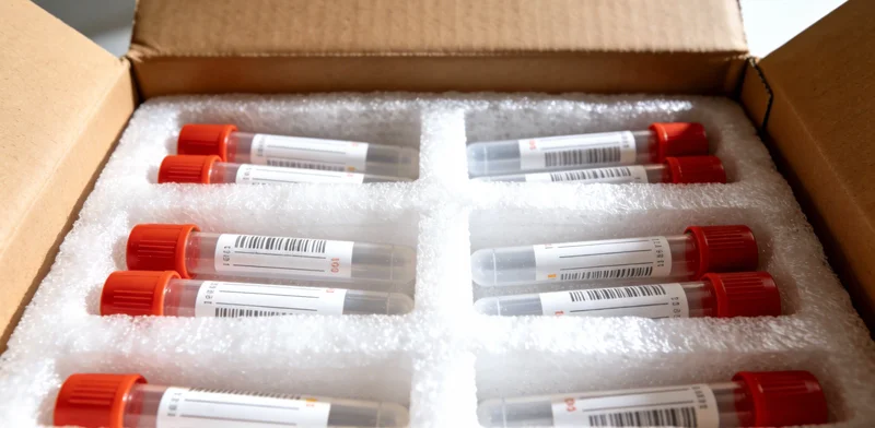 密封的医疗报告袋,强调隐私保护