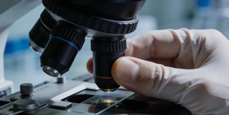 医生正在分析髓母细胞瘤基因检测报告