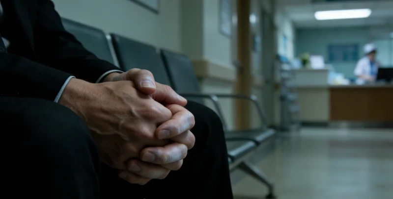 十堰某医院内,患者家属正在与医