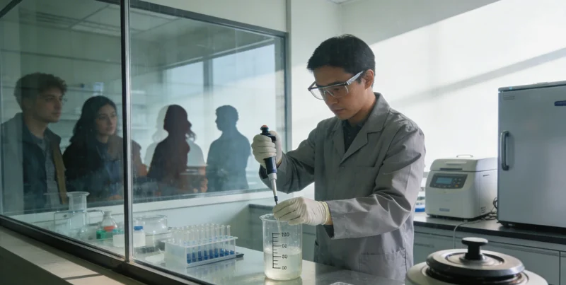 专业医学实验室内的先进检测设备