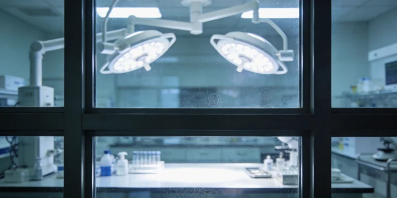 一位专业人士在温州本地实验室内,正在电脑前分析基因检测数据报告