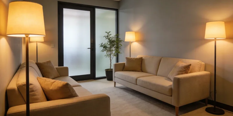 一家人正在查看基因检测报告，并有专业人员进行解读