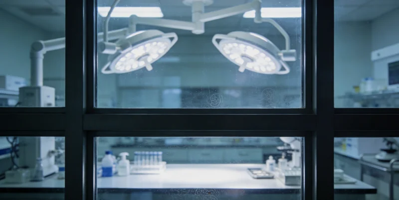 医生进行支气管镜检查获取肺泡灌