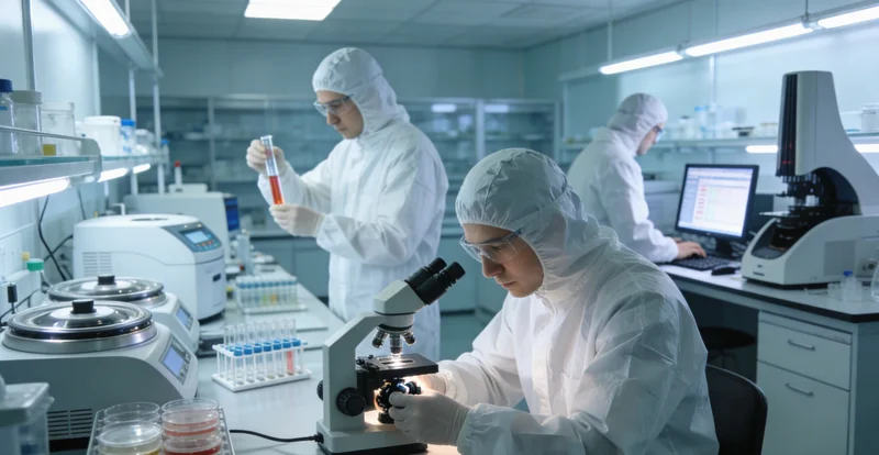 高科技基因测序仪器正在工作中