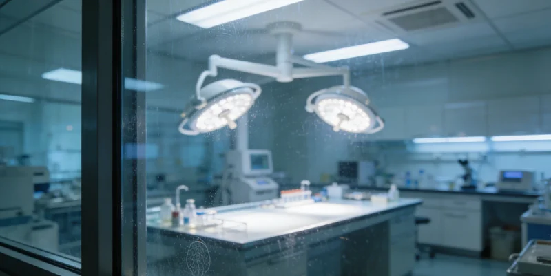 一位技术人员在实验室内操作先进