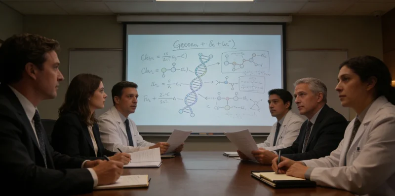 神经科医生正在办公室内，与同事