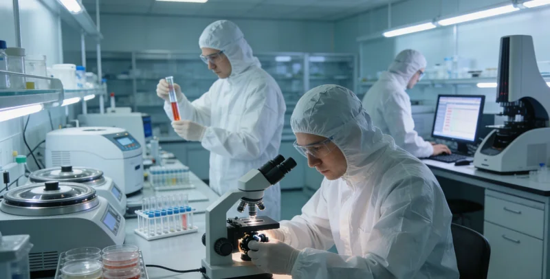 专业人士正在向患者家属解读基因检测报告