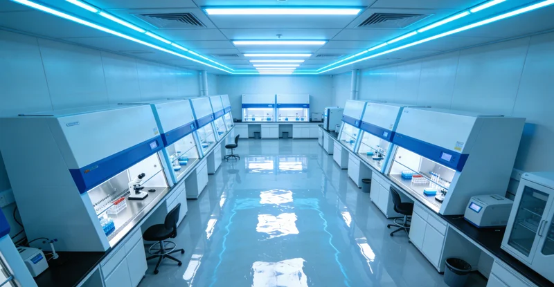 实验室内,技术人员正在生物安全